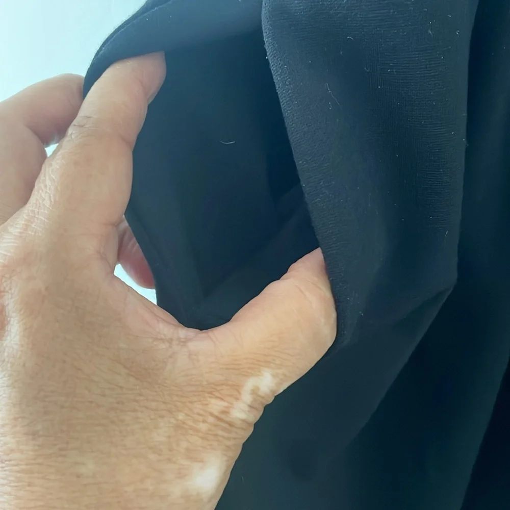 Banana Republic Black A-Line Dress 3/4 Sleeve Crew Neck - Picture 5 of 8